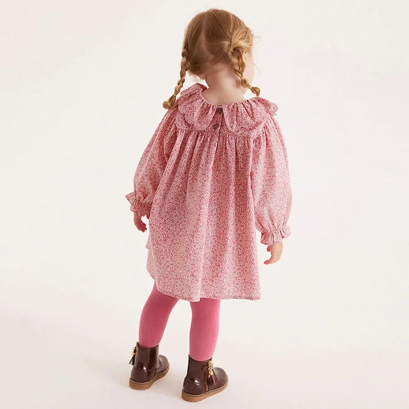 Long Sleeve Girls Dresses Cotton Lace Kids Dresses Fall Cute Kids Dresses