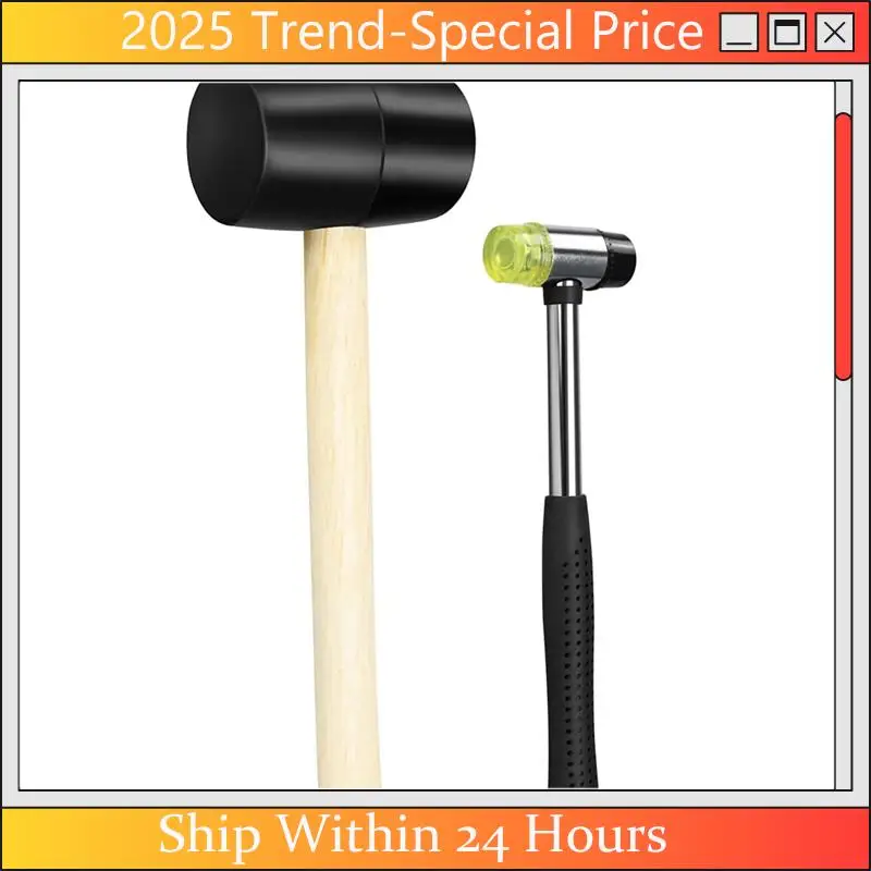 

A61Z Предложения Набор молотков Двусторонний молоток из мягкой резины для пола, столярных работ, ремонта мебели