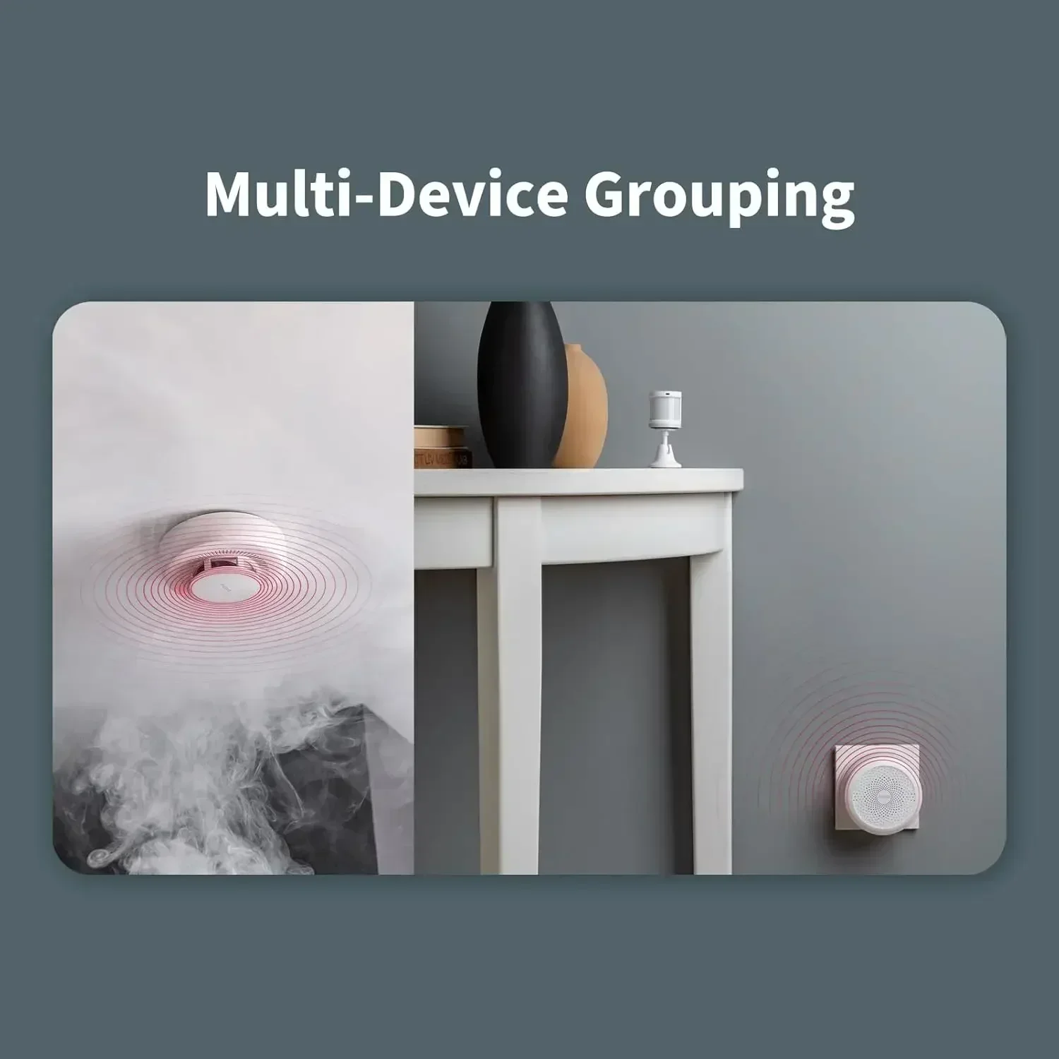 Aqara Smoke Alarm Zigbee 3.0 Detector Sensor Highly Sensitive Smoke Concentration Detection Work with Xiaomi Matter Homekit APP