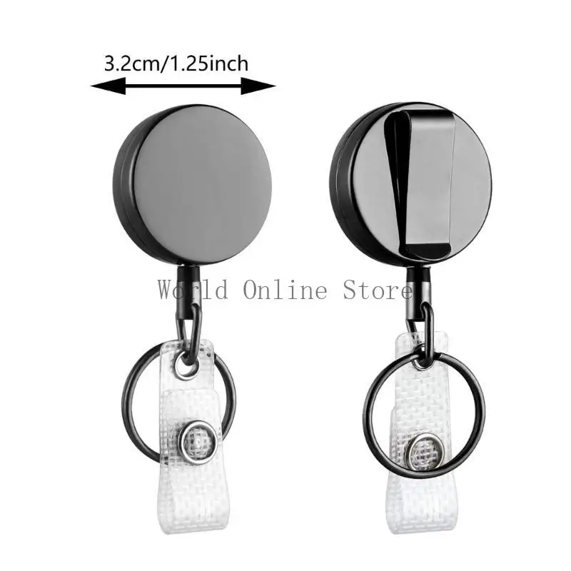

Retractable Keychain Heavy Duty Carabiner Holder Badge Reels Badge Holder for Office School 87HC