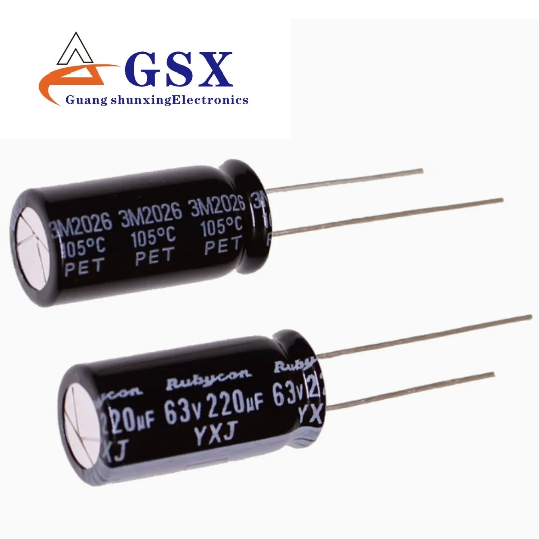 

220UF 63V imported aluminum electrolytic capacitor 63v220uf 10 * 20 ruby YXF high-frequency long life