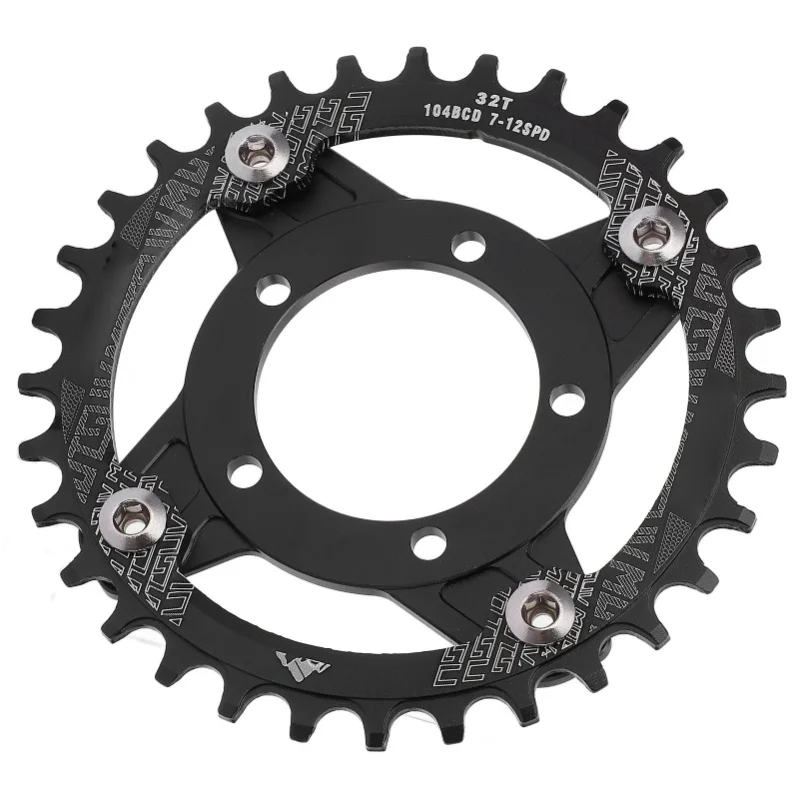 

104BCD 32T Chainring Chain Wheel Gear Adapter Aluminum Alloy High Hardness CNC Cutting Bike Chainring For Bafang Mid Drive Motor