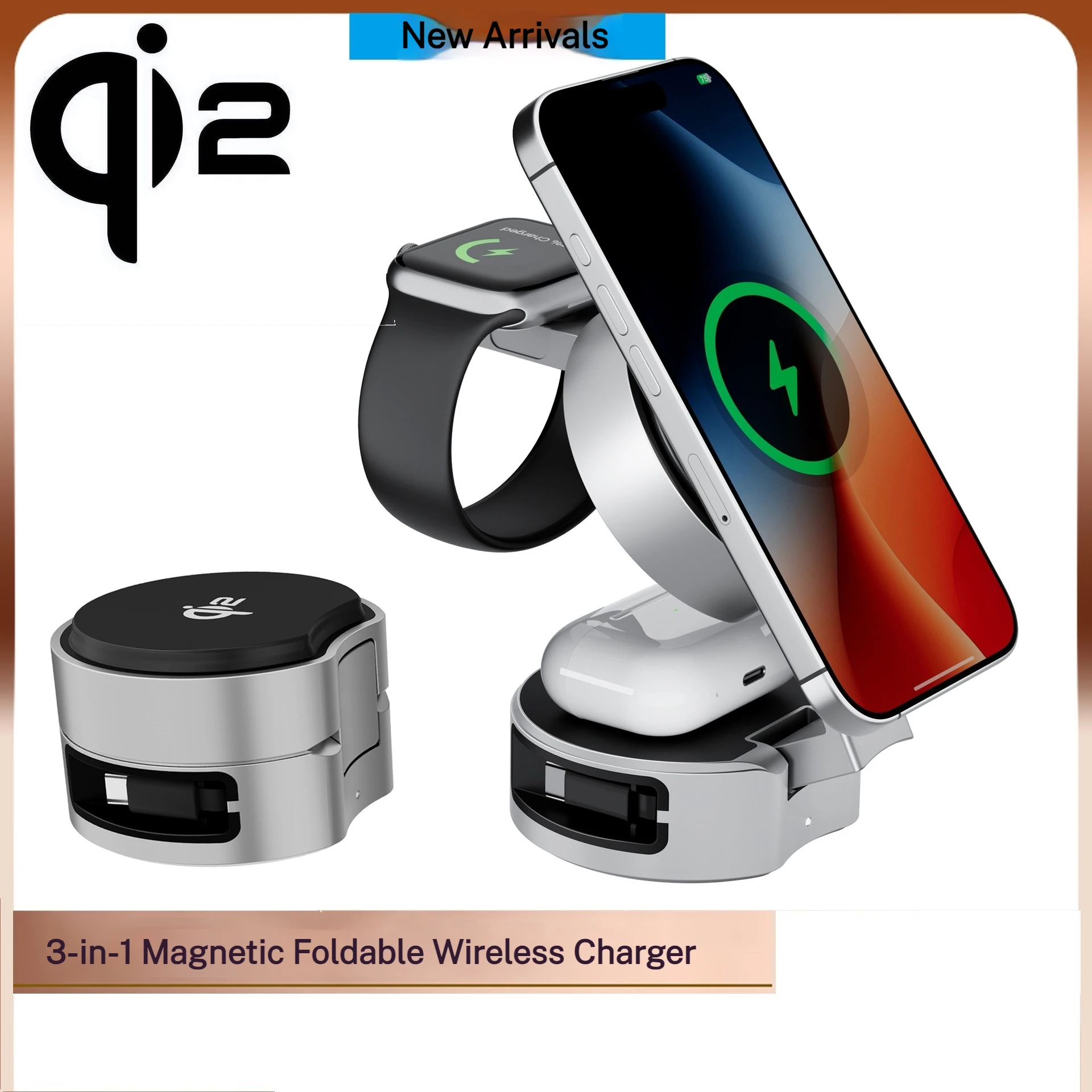 Newest Qi2 3 In 1 M…