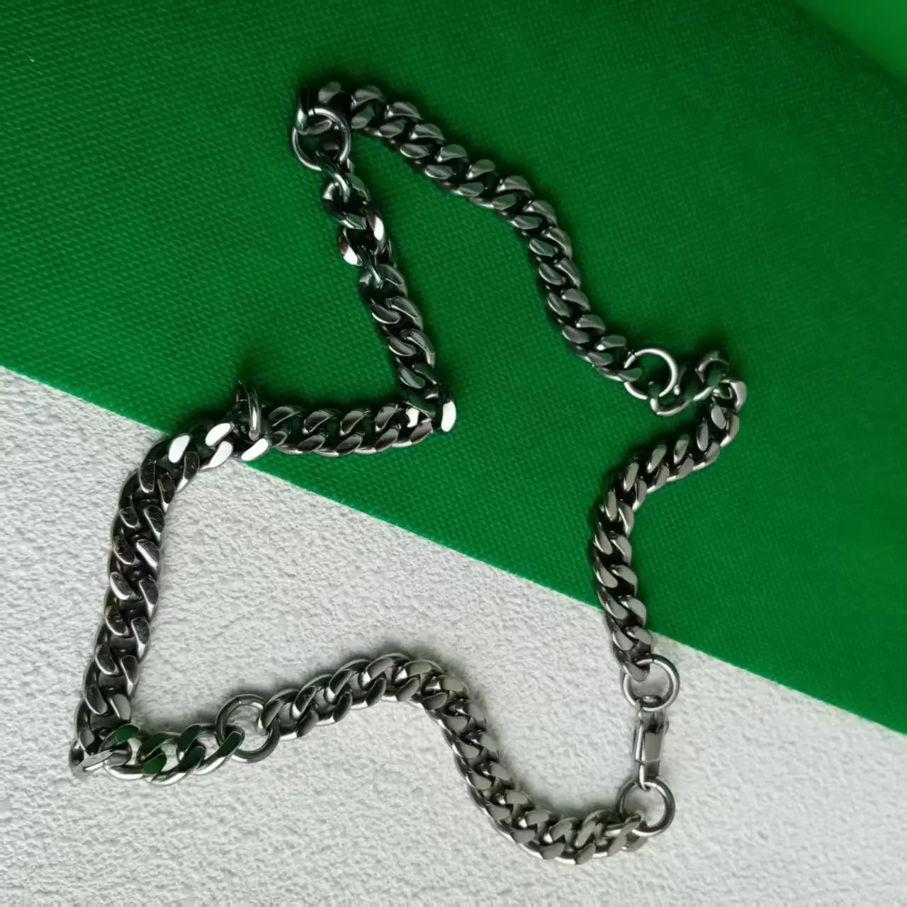 New 10.5mm pure titanium Cuban necklace with adjustable length for 2025