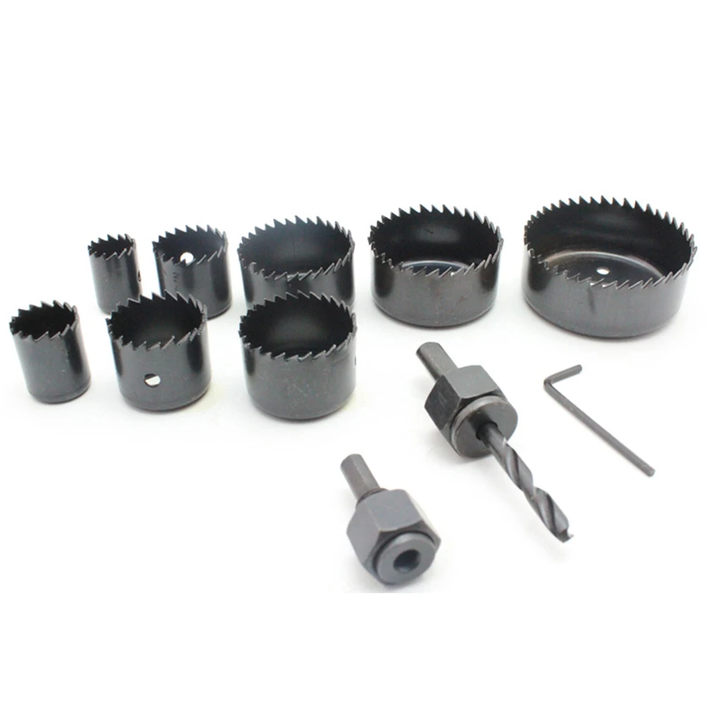 11Pcs/Set Drill Bits Hole Saw Cutting Set Cutter Hole Saw Wood Metal Cutter Opener Circular Round Case 3/4