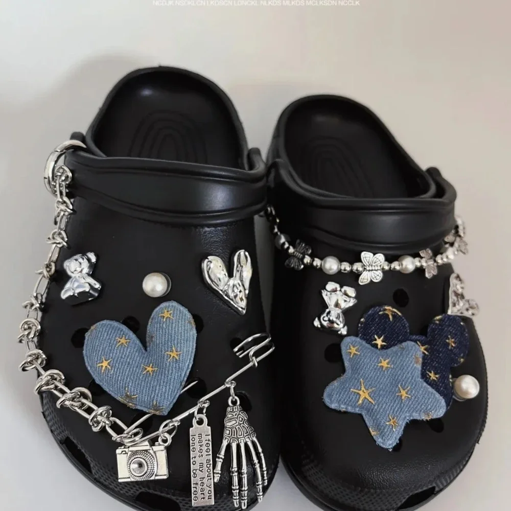 

Diy Punk Denim Charms for Crocs Cool Style Car Shoe Charms for Women Shoe Charms Decorations Accessories Pins for Men