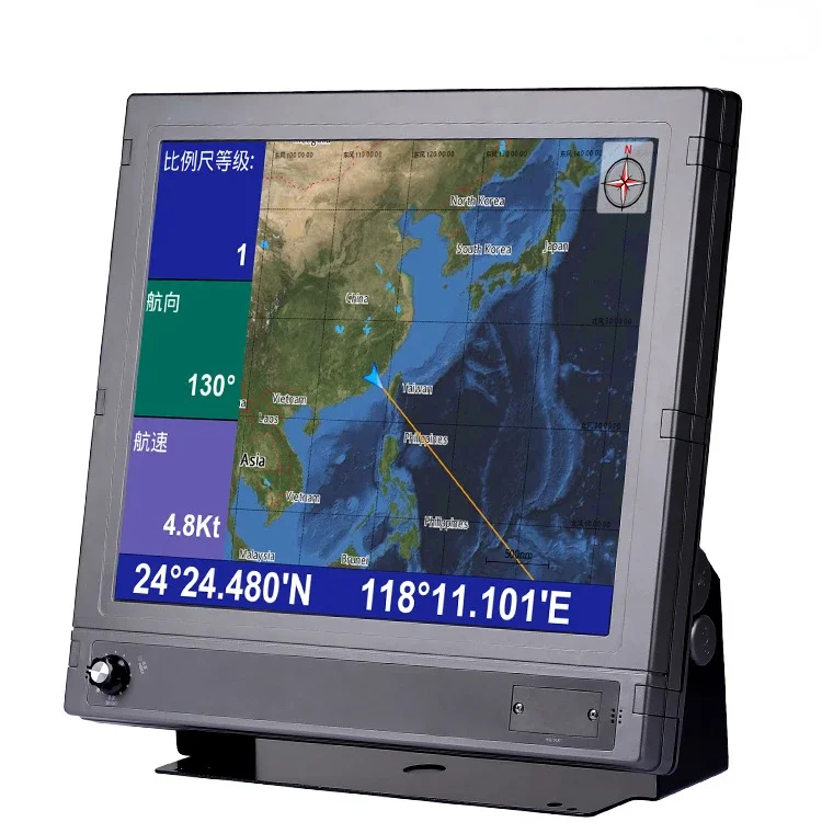 Máquina de gráfico barata e fina Navio de 17 polegadas Navegador GPS Beidou e posicionamento de modo duplo GPS