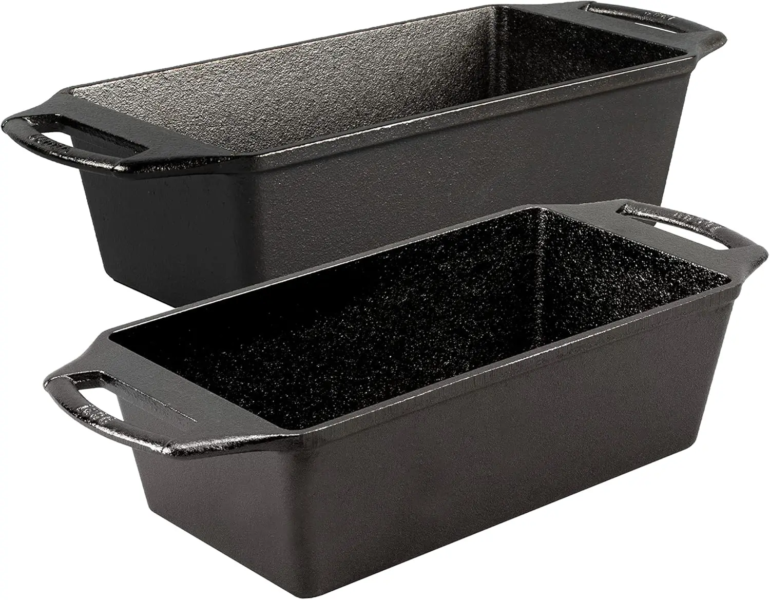 

Cast Iron Loaf Pan Set of 2, Durable Non-Stick Baking for Bread and Desserts