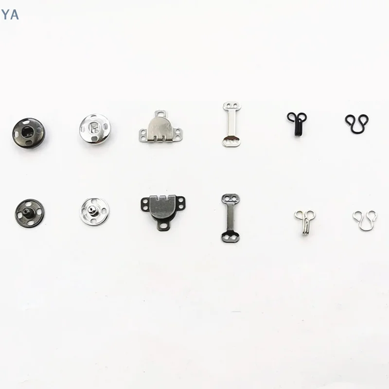 

[YA]Sewing Hooks And Eyes Set Sew-on Snap Buttons DIY Clothing Button Sewing Closures Snaps Kit For Clothes Bags Sewing Craft