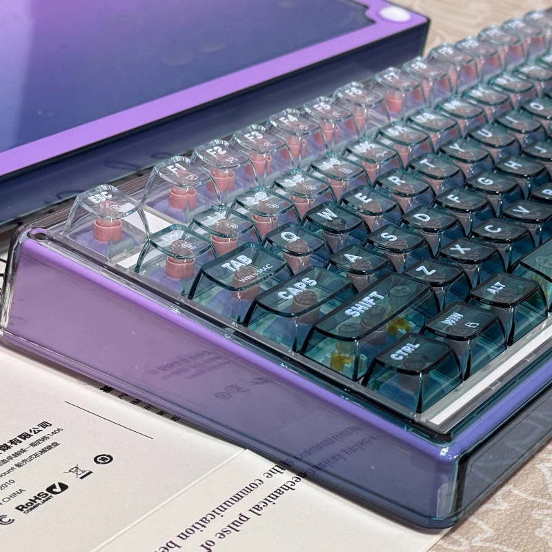 

Ainbell Mechanical Keyboard Customized Wireless Bluetooth 2.4G Base99 Gradient Color Hot -wap GasketTransparent PC Key Cap