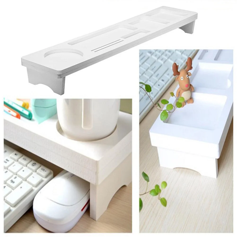 Keyboard Tray 7 Divided Areas Storage Shelf Over Keyboard Removable Desktop Organizer For Cup Phones Cards Utensils Home