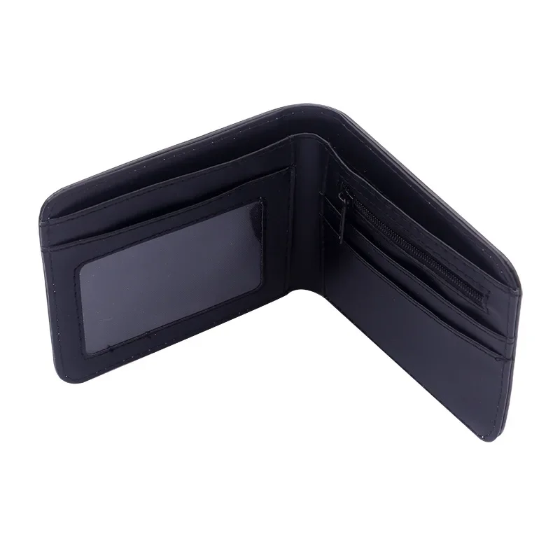 PVC Skull Pattern Short Wallet Cartoon Man Leather Wallets Retro Men's Wallet Small Change Bag Card Bag