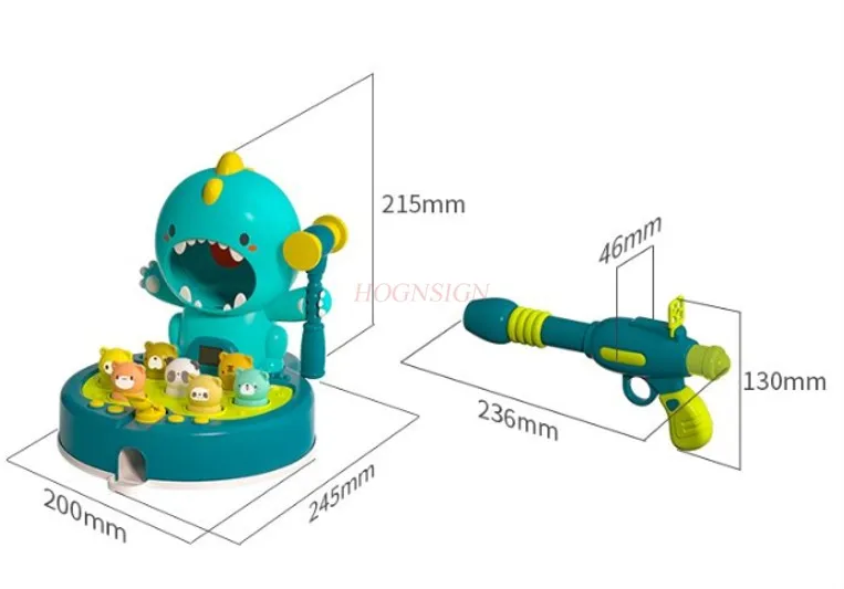 背景ホッグ子供用音響光学玩具銃、多機能幼児教育パズルタップおもちゃ