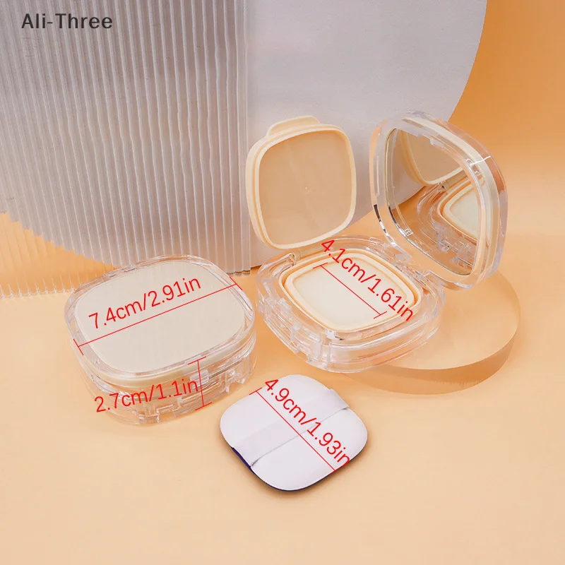Contenitore per trucco cosmetico portatile con cuscino d'aria vuoto da 15 g con specchio in spugna per polvere per fondotinta in crema BB fai da te