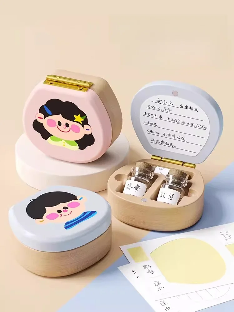 赤ちゃんの髪の毛保管ボックス、保存瓶、臍帯、髪の毛、記念歯保管ボックス、男の子と女の子の新生児ギフト