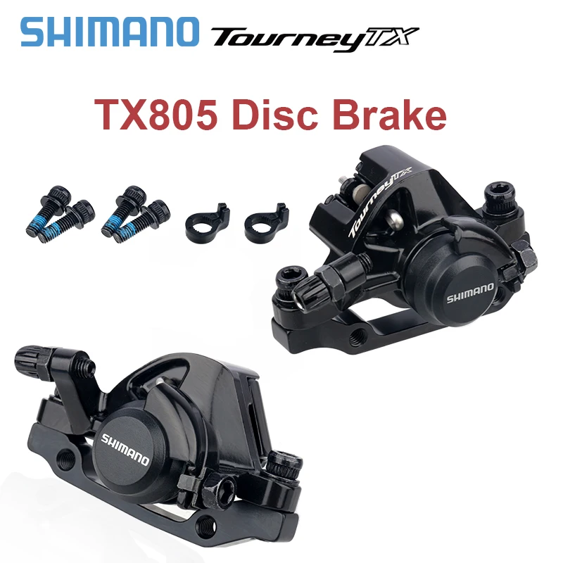 Shimano TOURNEY TX BR-TX805 MTB Mechanical Disc Brake Calipers Mountain Bike Resin Pads TX805 Caliper Bicycle Parts