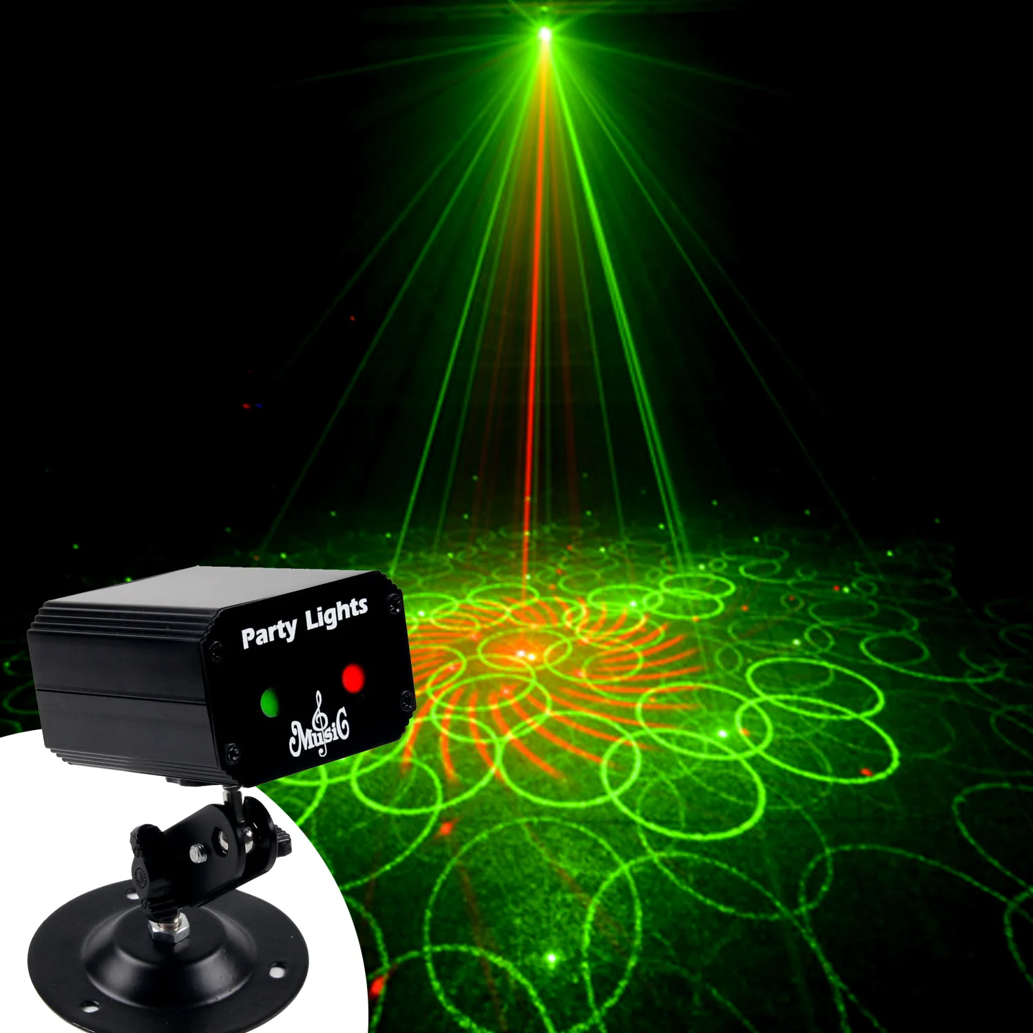 New Mini Disco Light Laser Stage Lighting DJ Party LED 32 Kinds Of Patterns Strobe Lamp USB Rechargeable KTV Bar Ambient Light