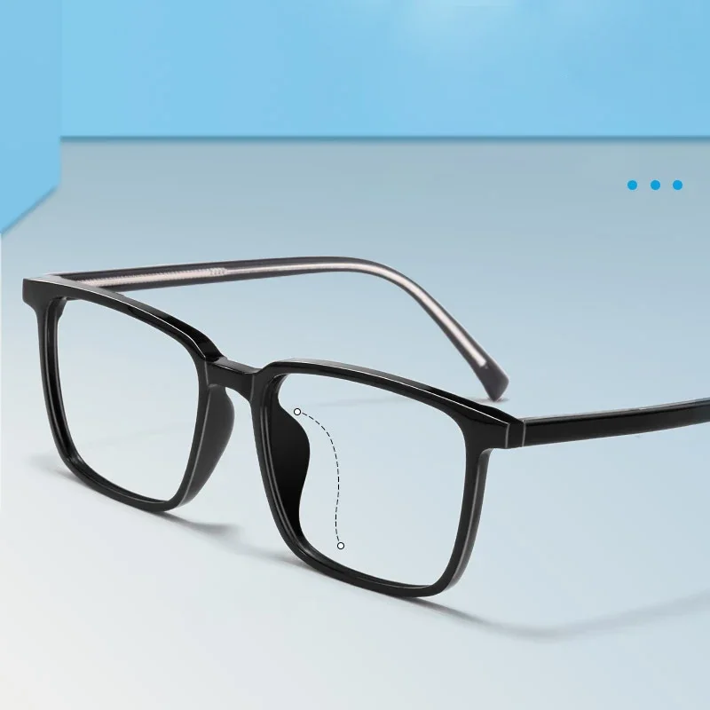 Óculos de prescrição masculino SPLOV, armação quadrada de metal, design profissional personalizado, anti luz azul, óculos para miopia