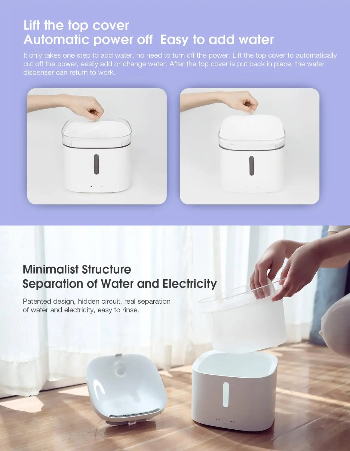 Original New Xiaomi Mijia Smart Pet Water Dispenser Fountain Drinking Bowl Living Water Mijia APP Control For Cats Dogs Drinking