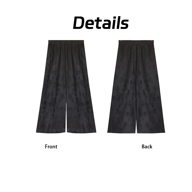 LI SILK CLOUD 100% Mulberry Silk Xiangyunsha Trousers - Traditional Chinese Fabric， Lightweight Breathable