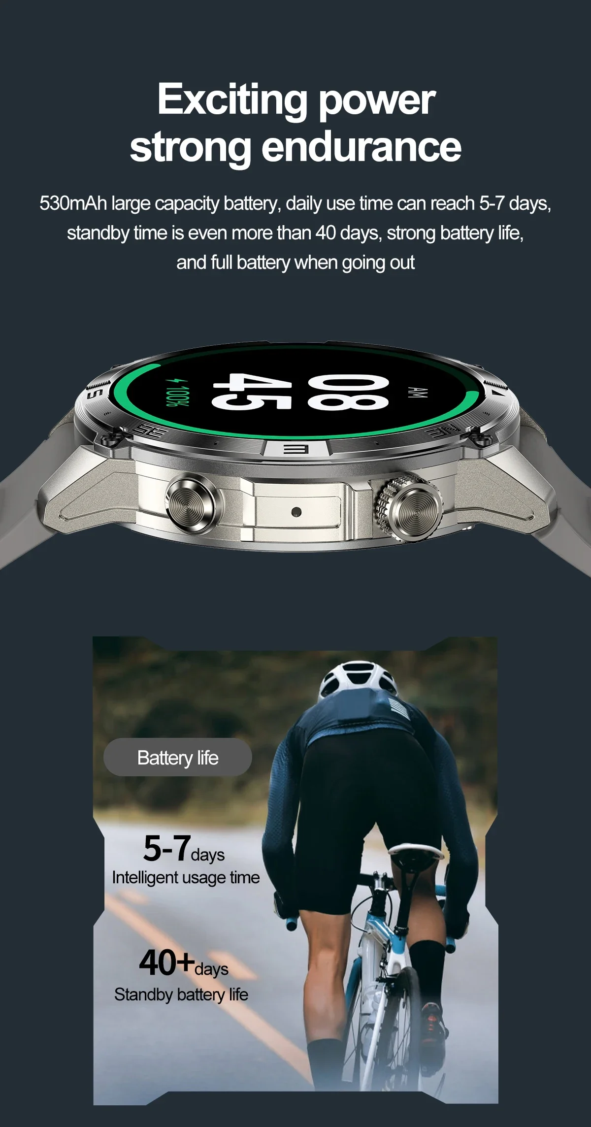 2025 NEUE VWAR ACE GPS-Smartwatch, 5 ATM wasserdicht, integrierter Dualband-GNSS-Kompass, Militär-Sport-Smartwatch für Herren, 2025 Neu – Detail 8