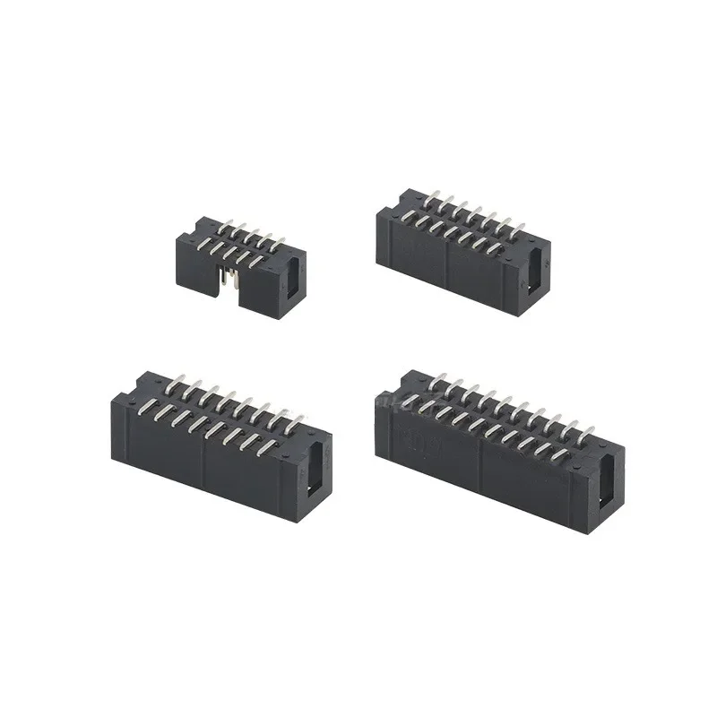 10pcs DC3 6/8/10/12/14/16/18/20/24/26/30/34/40/50P 2.54mm IDC socket Connector ISP Male Double-spaced Straight/Curved needle SMD