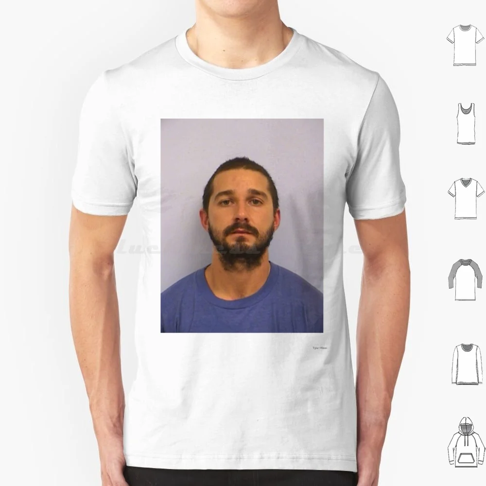 Shia Labeouf Mugshot T Shirt Cotton Men Women DIY Print Shia Labeouf Mugshot Shia Labeouf Shia Labeouf Mugshot Jail Do It All