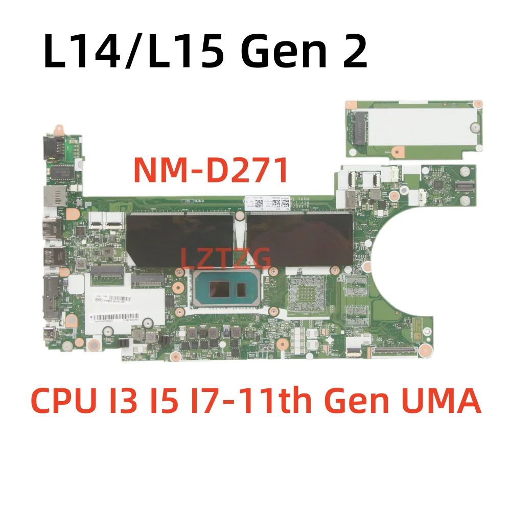 

NM-D271 для Lenovo ThinkPad L14/L15 Gen 2, материнская плата для ноутбука с процессором I3 I5 I7-11, 5B21A12833, 100% протестировано, ОК