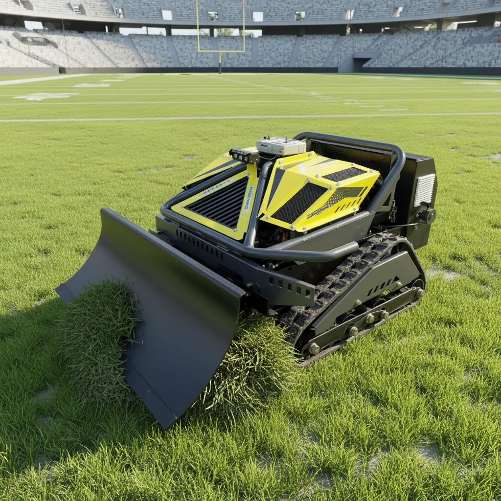 

Remote Control Crawler Lawn Mower 80cm Cutting Width Petrol All Terrain Slope Mower CE EPA Certified