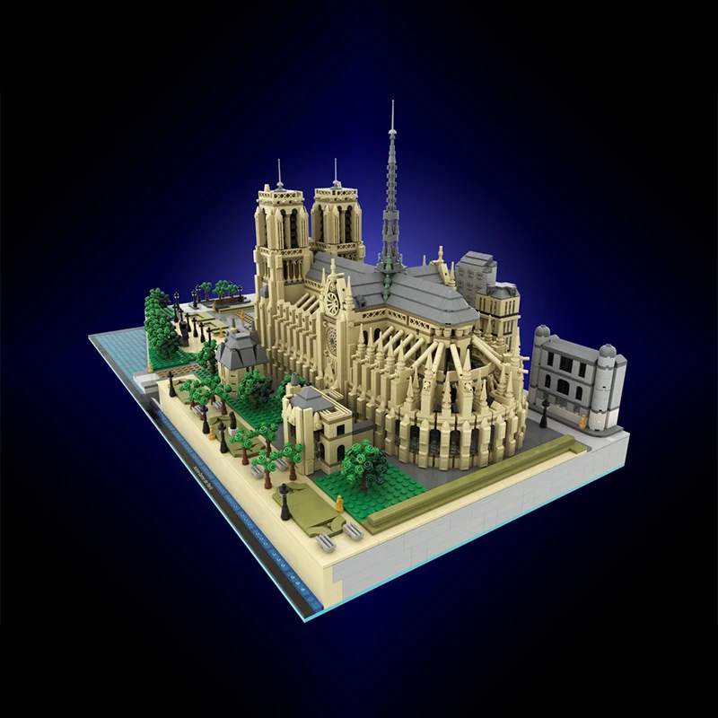 4880 PCS MOC Famous City Street Views Modular Grand Cathedral Building Blocks Diy Assembly Children Adults Toys Birthday Gifts