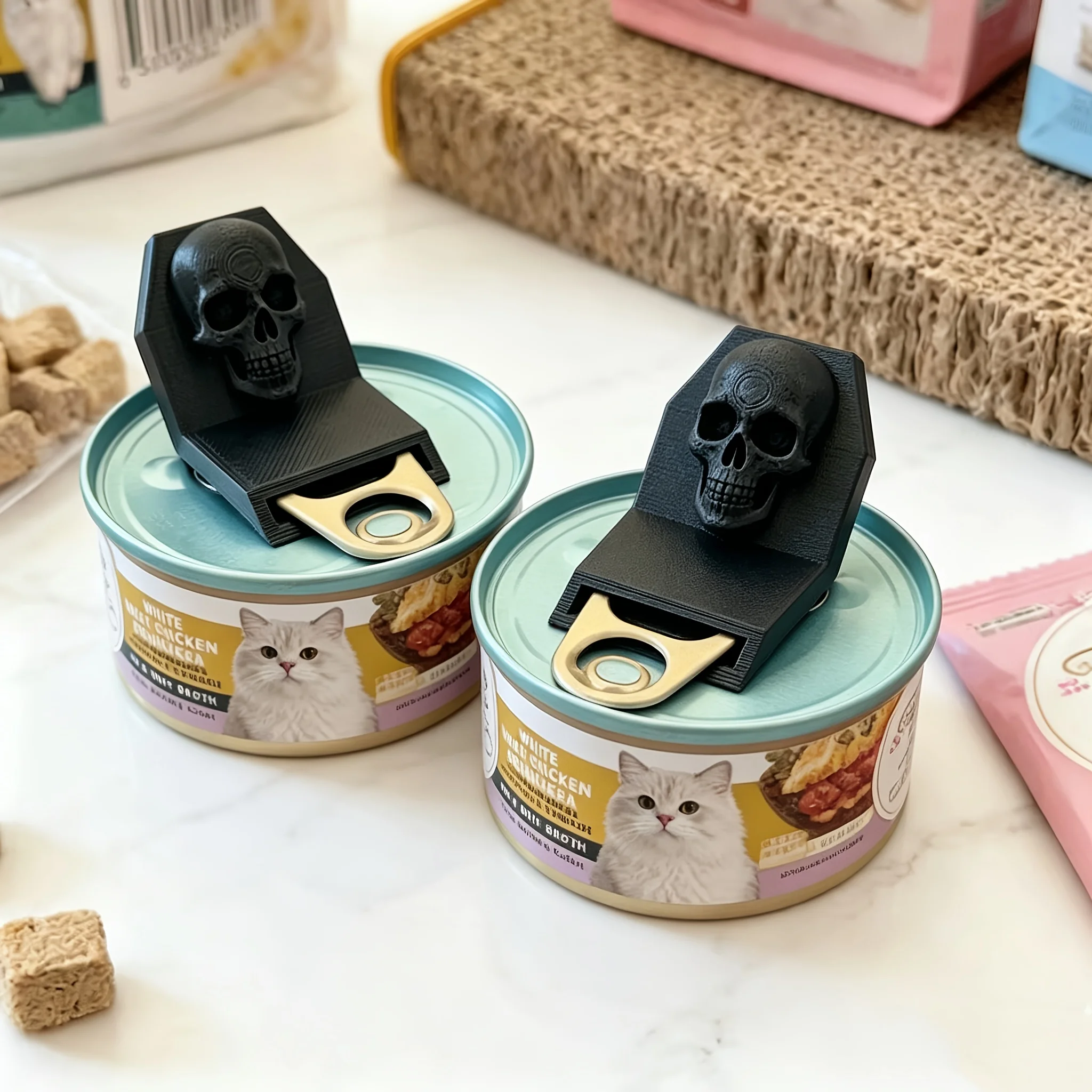 Ouvre-bouteille gothique en forme de crâne 1/2, antidérapant, design ergonomique pour personnes âgées ayant des mains faibles, décoration de fête d'Halloween