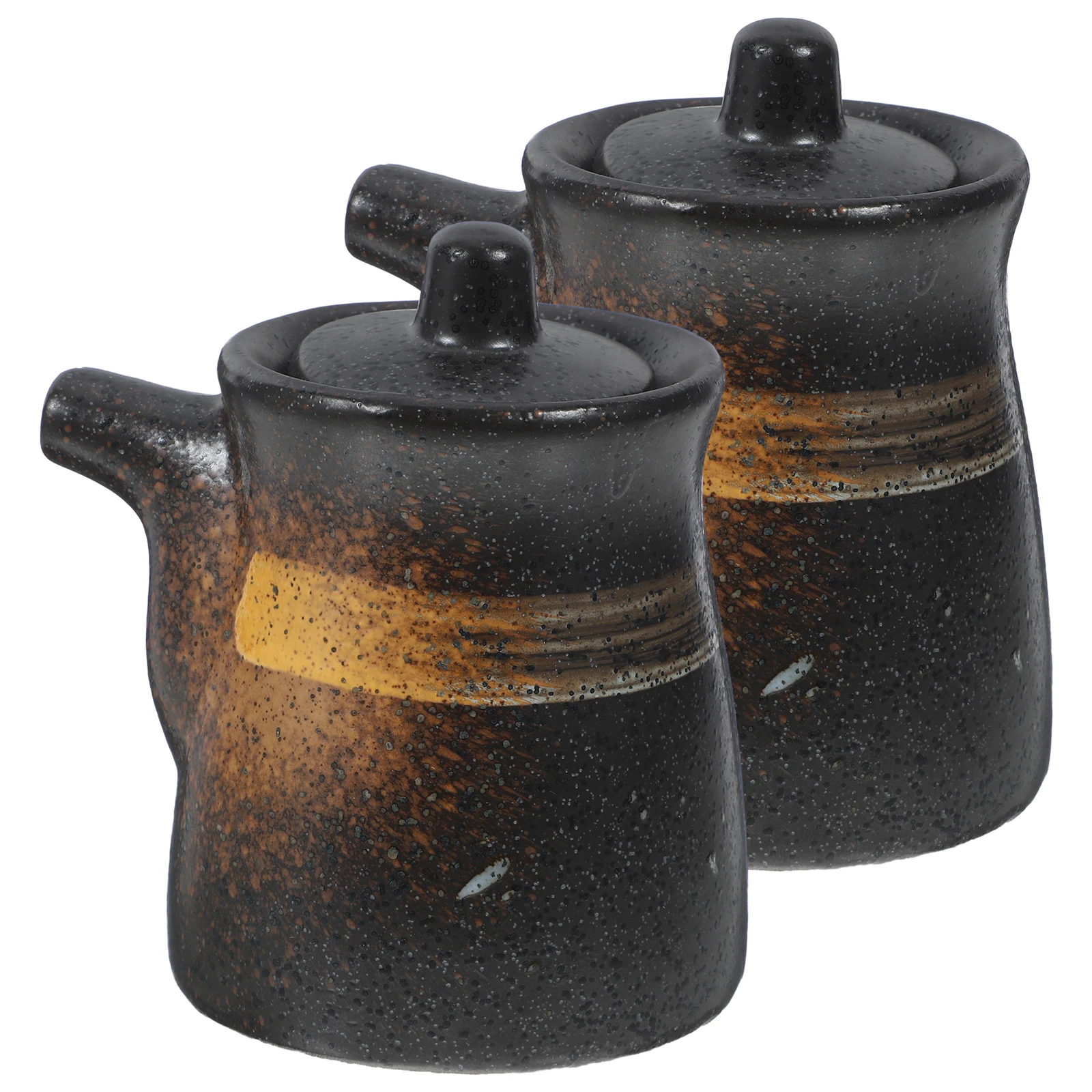 

2Pcs Soy Sauce Dispenser Ceramic Oil Bottle Decorative Japanese Style Sauce Container Kitchen Condiment Oil Dispenser