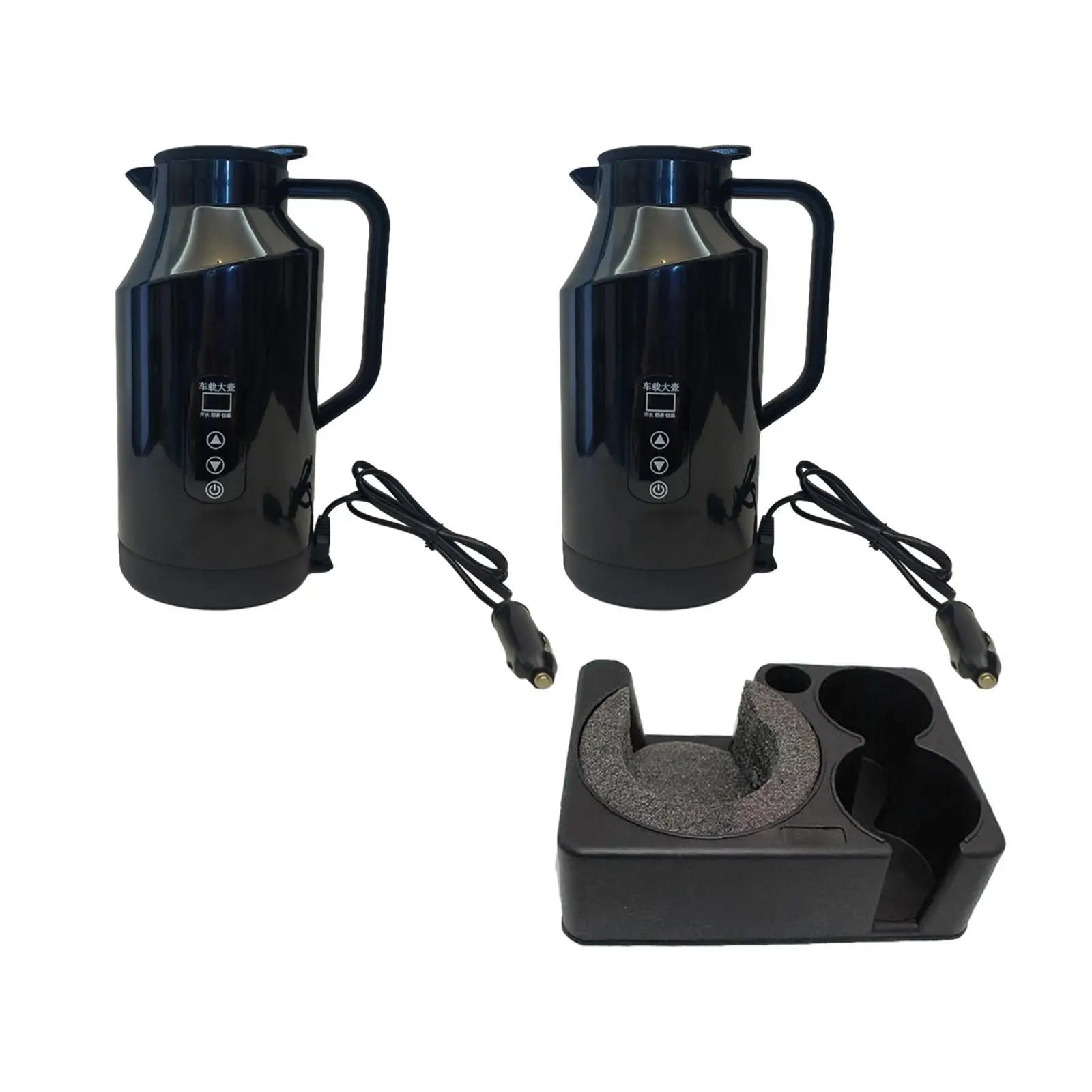 Car Heating Drinking Cup Travel Kettle 1400ml Height 26.5cm Stainless Steel for Heating Coffee Milk Tea Sturdy Multifunctional