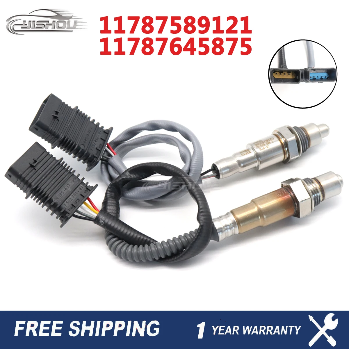 

2PCS 11787589121 11787645875 Upstream&Downstream O2 Oxygen Lambda Sensor For BMW X4 X6 2016 0258027029