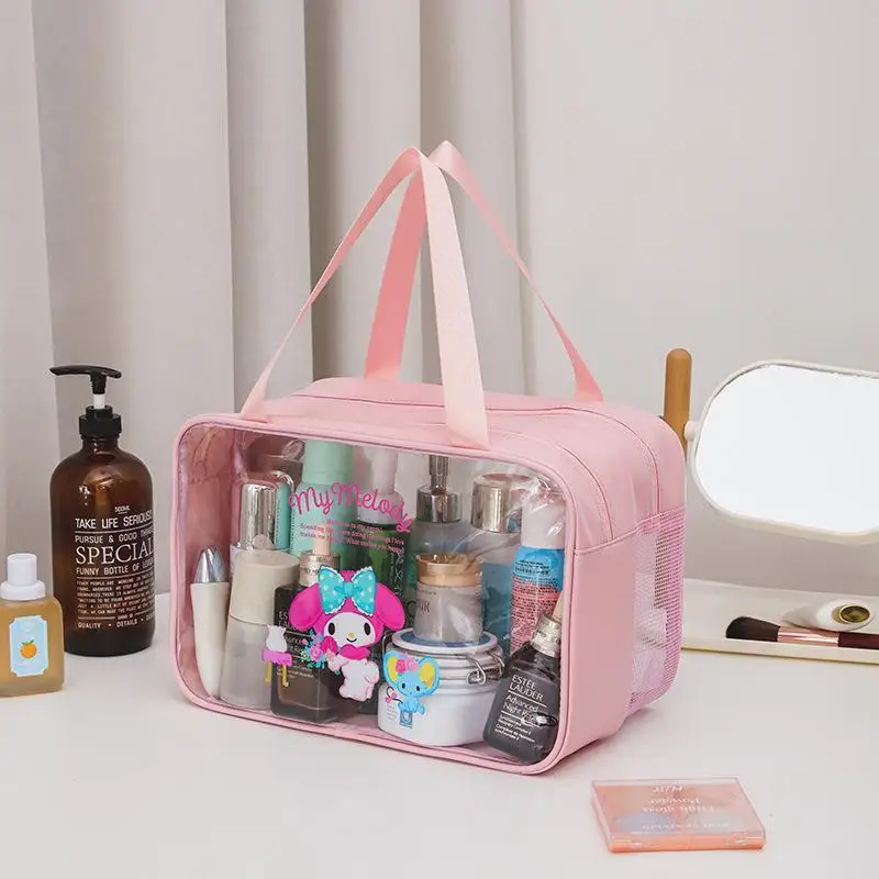 Sanrios Hello Kittys My Melody Cinnamoroll Cosmetic Bag Good-Looking High-Capacity Storage Bag Fashion Portable Bag Gift