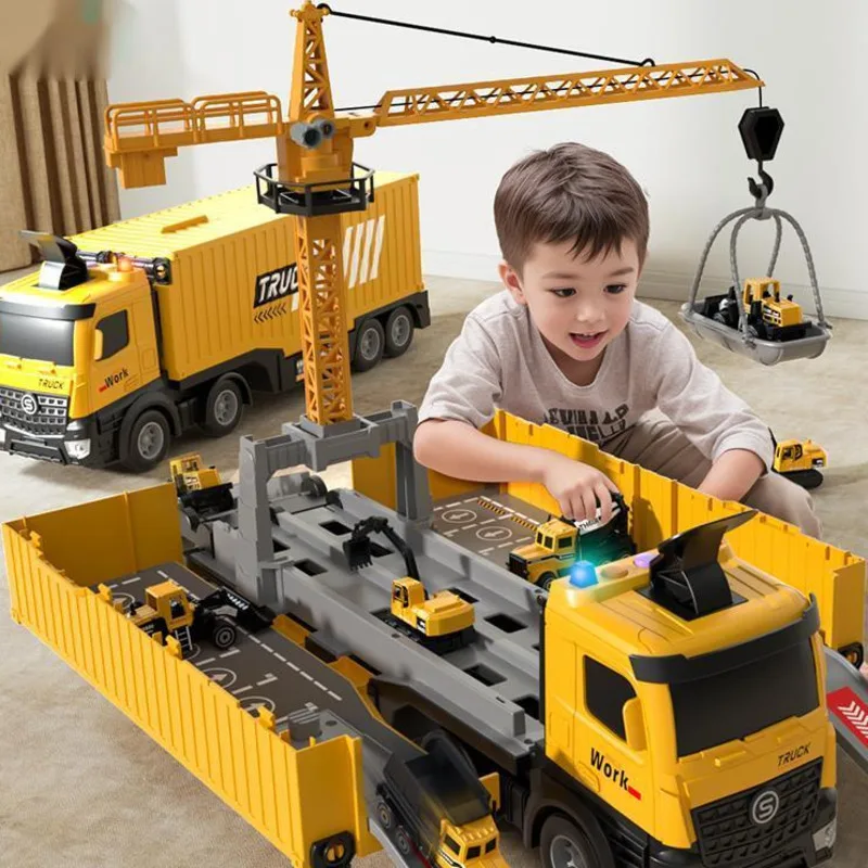 Educational Cars Children Model Engineering Toys Excavators Learning Deformation Cars Stimulation New Year Birthday Gift