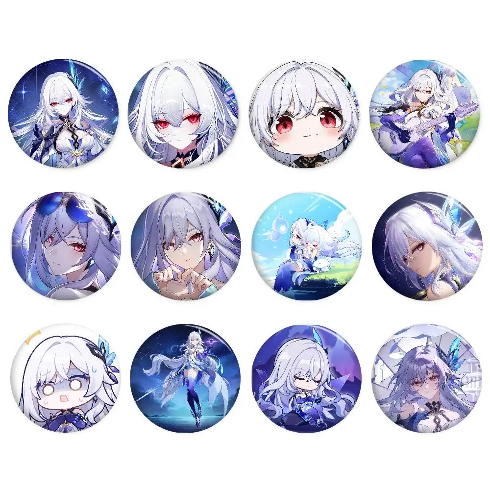 Game Genshin Impact Skirk Anime Brooches Cute Cartoon  Badge Jacket Jeans Lapel Pin Gift Accessorie