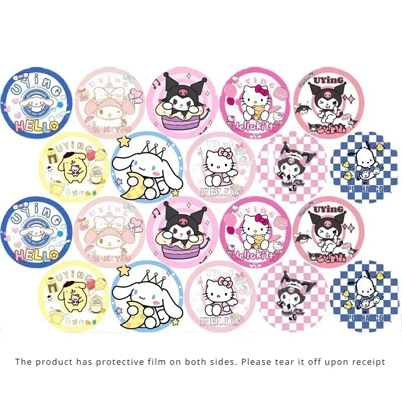 

Sanrio Hello Kitty PVC Coasters Anime Figure Kuromi My Melody Pochacco Cinnamoroll Anime Merchandise Decoration Cute Kids Gifts