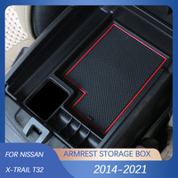 Car Central Armrest Storage Box for Nissan X-trail Xtrail T32 Rogue 2014-2022 Stowing Glove Case Tray Container Accessories