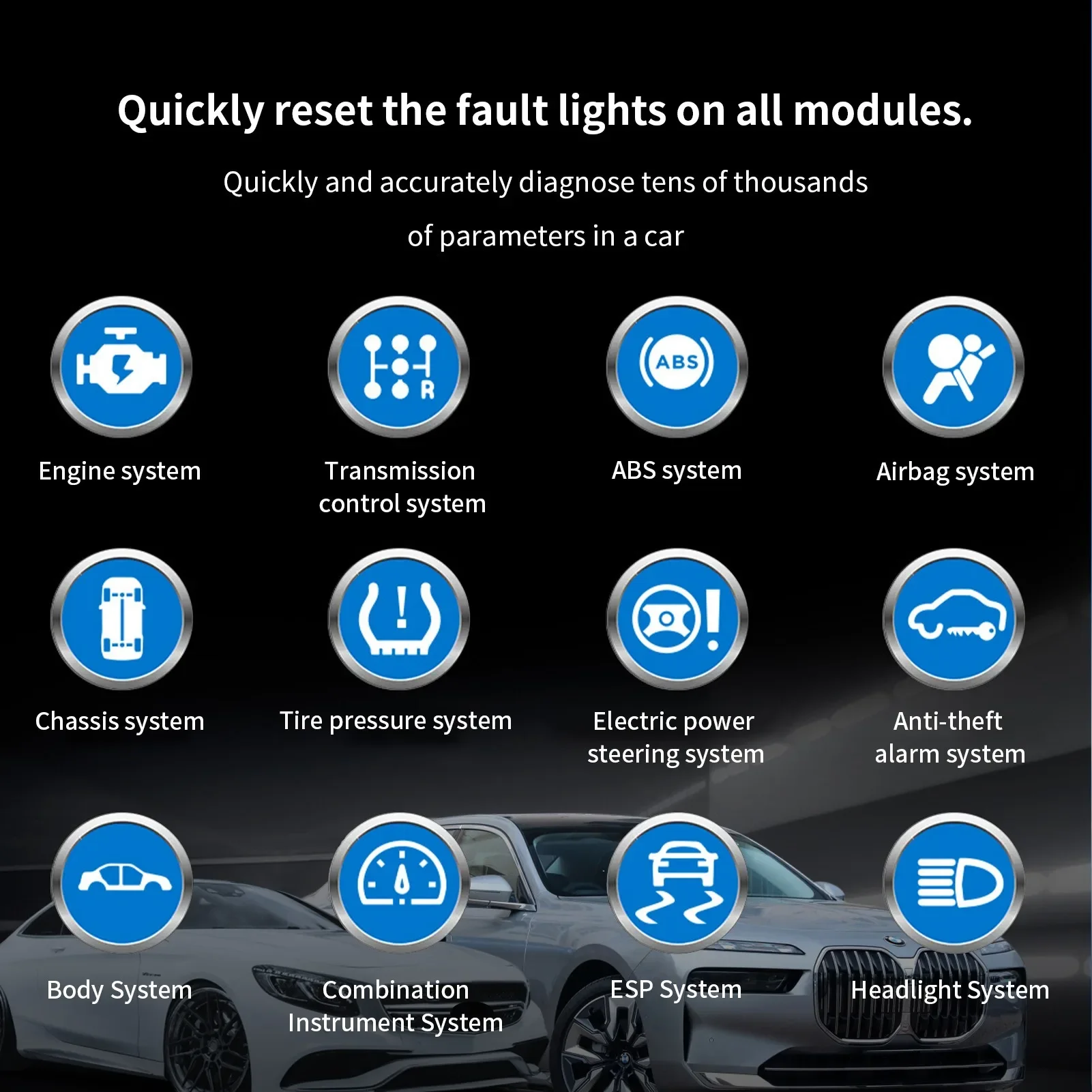 Professional Automotive Diagnostic Scanner - Multi-System Scan Tool With Nine Special Functions