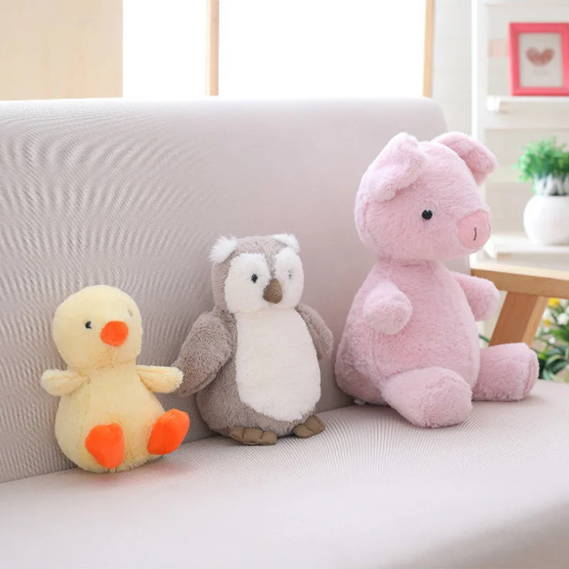 Peanut-serie schattige pinguïn knuffel uil roze varken pop rustgevende pop meisje hart cadeau knuffel kinderfestival