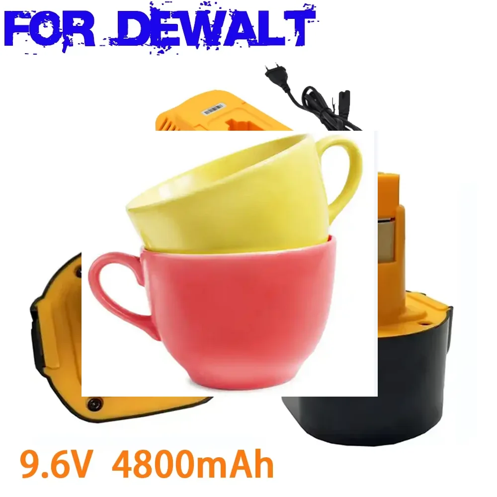 

9800mAh Replacement Battery 9.6V Ni-MH Compatible for Dewalt with DE9061 DE9062 DW9061 DW9062 DE9036 DW911 DW921 With charger