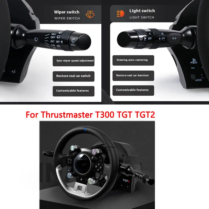 PC Racing Simulator Steering Wheel Turn Signal Headlight Wiper Switch For Thrustmaster T300 TGT TGT2 Video Games