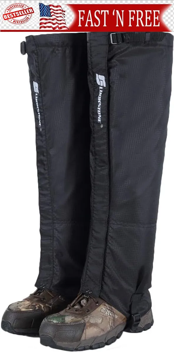 Waterproof Snake Gaiters Snake Bite Protection Lower Leg Guards, Oxford Cloth PP Board Snake Proof Chaps, Adjustable Size for Hunting Hiking Camping Farm Working Outdoor Adventure