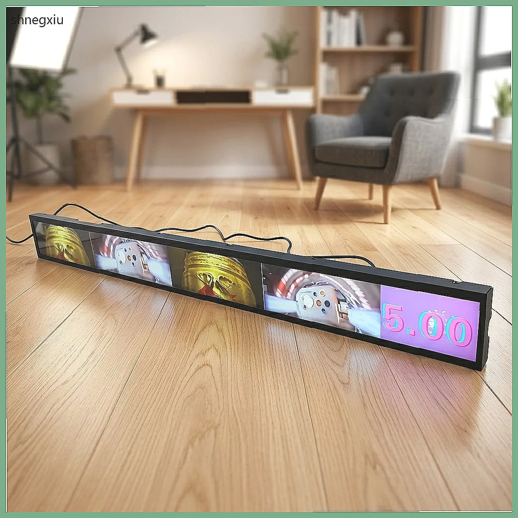 23.1 Inch Indoor Digital Signage, Ultra-Wide Stretch Bar LCD Touch Screen for Shelf Advertising & Display Monitor