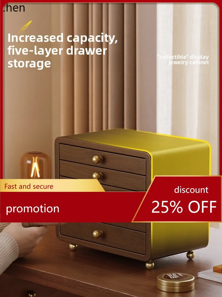 

Zml solid wood jewelry box - vintage storage, premium quality, for necklaces, studs, earrings, and accessories - anti-tarnish