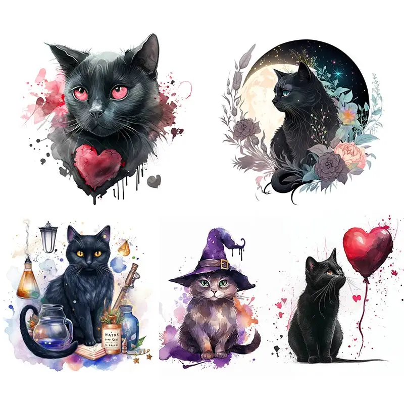 M443  Cute Cartoon Black Cat Toilet Sticker Toilet Cover Sticker Wall Stickers Animal Wc Accessories Fun For Home Decoration