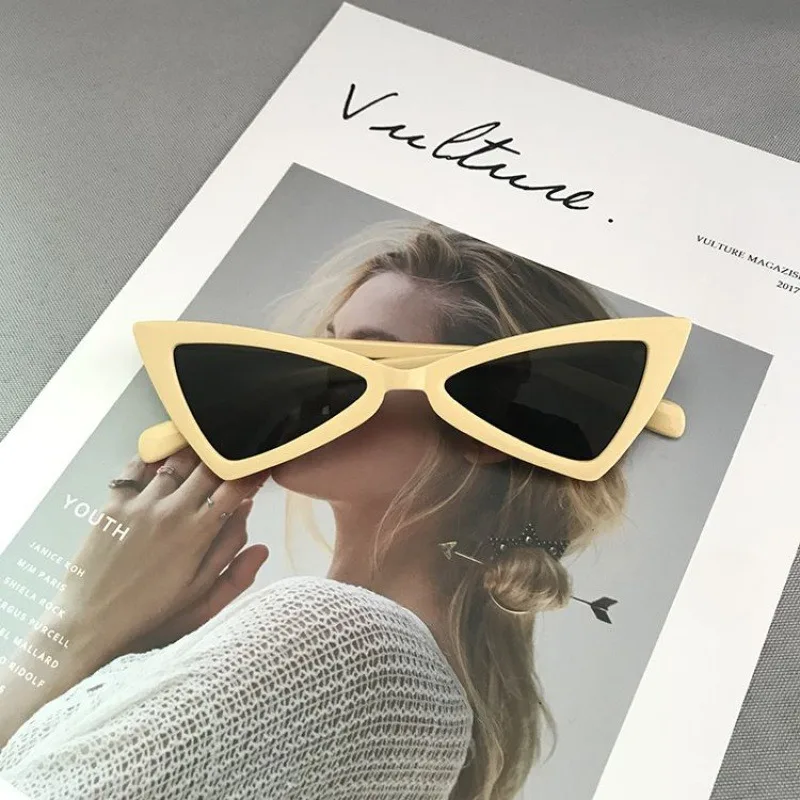 Cat Eye Sonnenbrille Persönlichkeit Klassisch Unisex Vintage Damen Brille – Detail 6