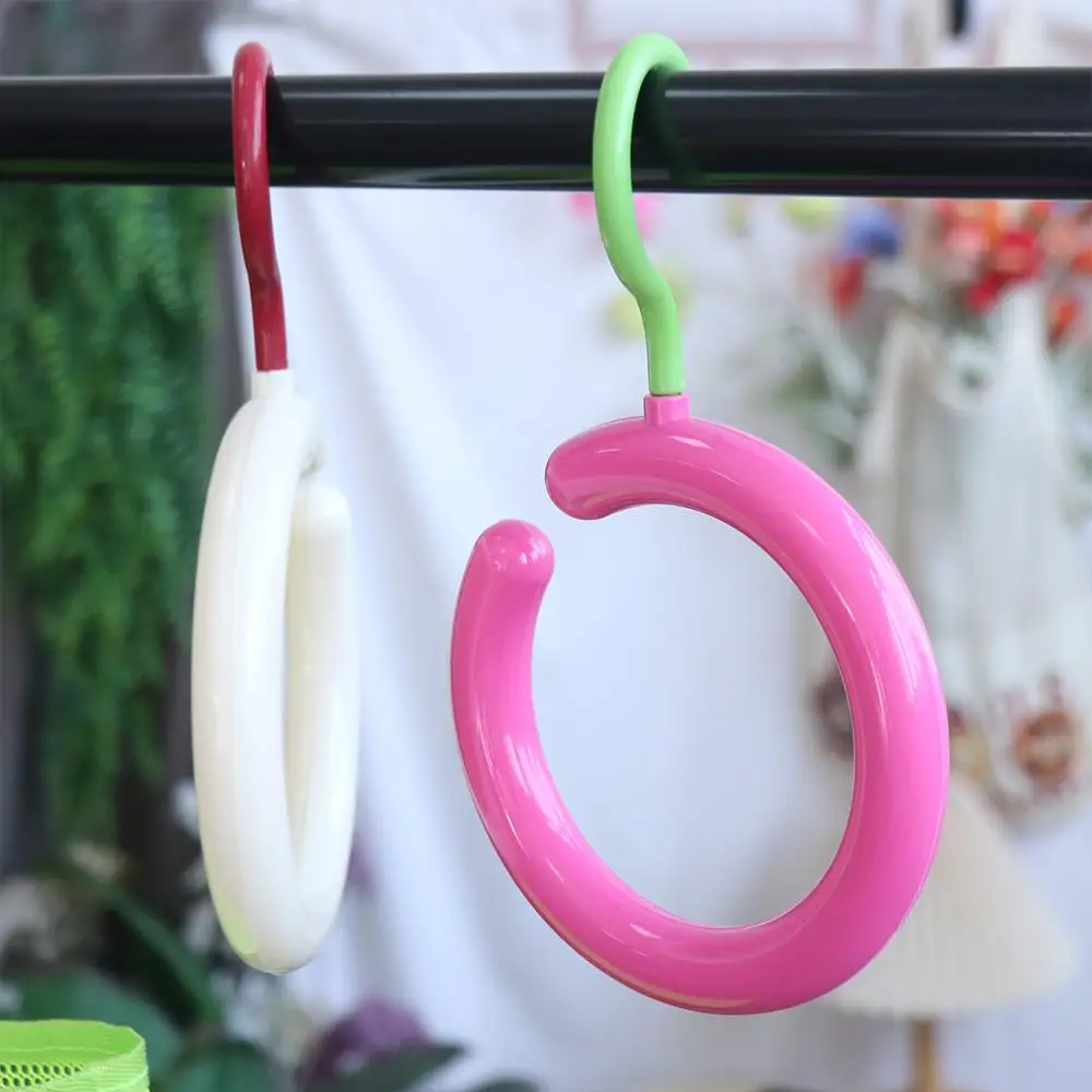 

Circular Round Scarf Tie Hanger Hat Rack Space Saving Clothing Hanger Tie Storage Colorful Clothes Storage Hook Wardrobe