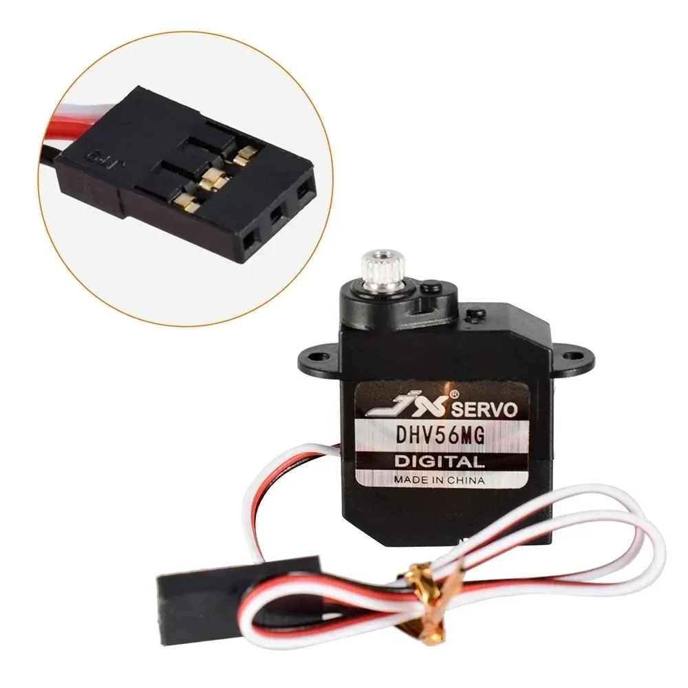 Mini Digital Coreless Servo, Metal Gear, JX PDI-D56MG DHV56MG, 1.2kg, 5.6g, RC Car, Robot, Fixed Wing, Helicopter, Drone, 4Pcs